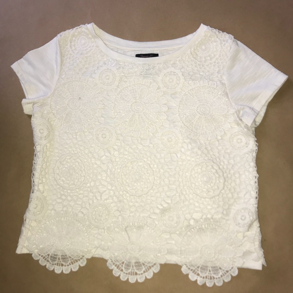 Forever 21 Crochet Top Girls 9/10